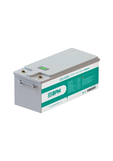 Bpm 12.8v 200ah Lifepo4 Lityum Akü - Ekranlı