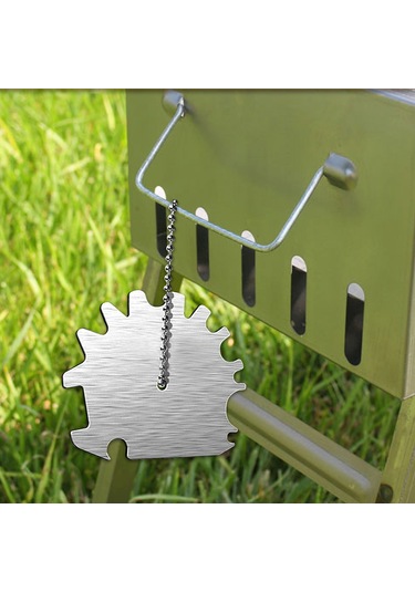 Konesam Stainless Steel Barbekü Temizleme Aleti: Tırpan Ve Fırça İle Mangal Izlerini Tamamen Kaldır Çok Renkli