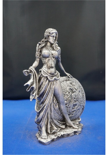 Frigga Annelik Tanrıçası Heykeli 22 Cm Mitolojik Biblo, Ev Dekor Ve Hediyelik Gümüş