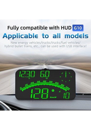 Maiyame 5.5 İnç Araç Hud Göstergesi G10 - Hız/saat/sefer Bilgileri/enlem-boylam, Hız Ve Yorgunluk Alarmı, Otomatik Parlaklık, Yeşil Işık