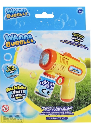 Wanna Bubbles Pilli Köpük Tabancası - Sarı