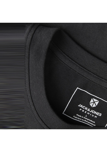 Jack & Jones Erkek Gögüs Baskili Tisört - Blaneo - 12298018 Siyah