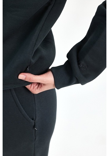 Odda Bisiklet Yaka Sweatshirt Füme