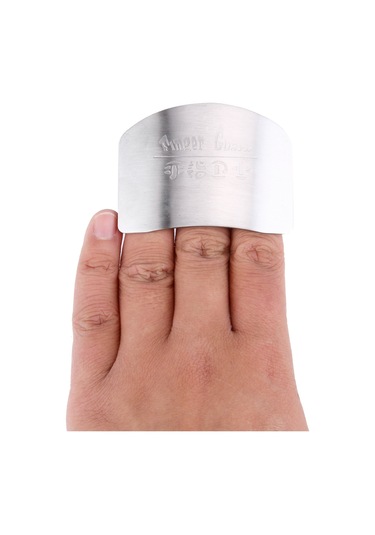 Cbtx Yaratıcı Mutfak Gerekli Gıda Sebze Kesme Paslanmaz Çelik El Parmak Koruma Koruyucusu Gümüş