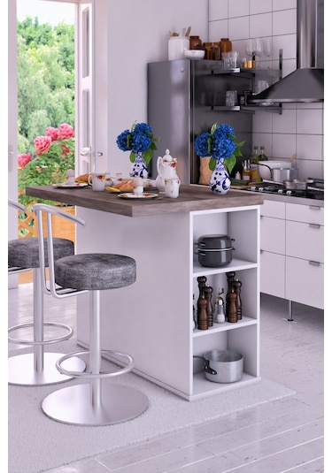 Şahin Ada Mutfak Masası Kapaklı Grii