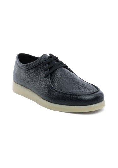 Greyder 18461 Siyah Hakiki Deri Erkek Oxford Ayakkabı-971 Siyah