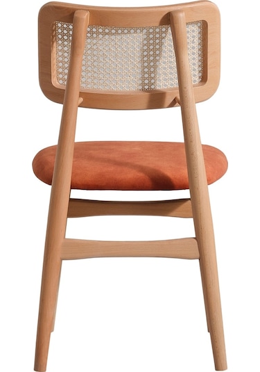 Helios Hazeranlı Ahşap Bohem Sandalye Turuncu