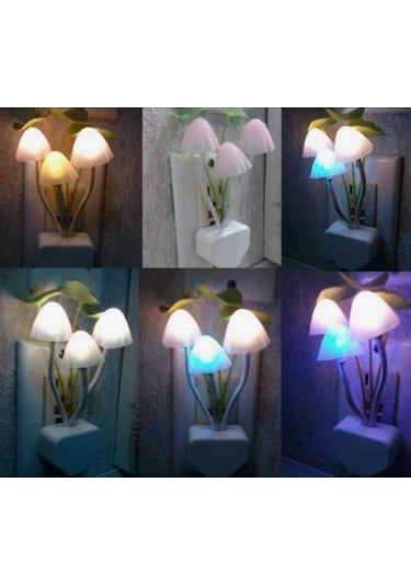 Petrix Çiçekli Dekoratif Rgb Sensörlü Gece Lambası Çok Renkli