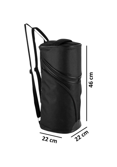 Nargile Taşıma Sırt Çantası Suni Deri - 300 Siyah