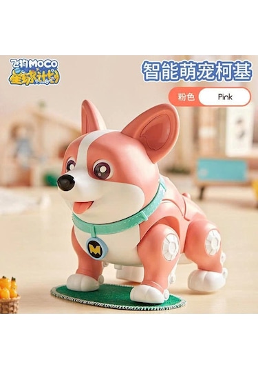 Robot Köpek Sesli Ve Işıklı Akıllı Köpek Oyuncak - Pembe