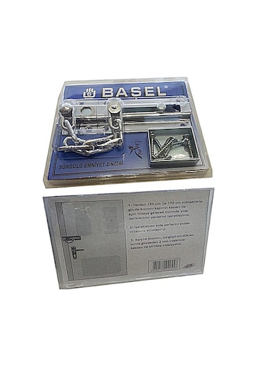 Beşel Sürgülü Emniyet Zinciri Saten Çelik Kapılar İçin N11.780