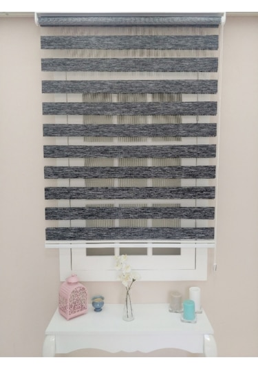 Venassa Antrasit Bambu Zebra Stor Güneşlik Perde