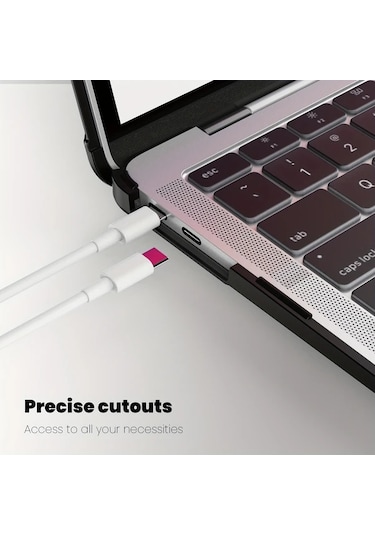 Xuweiwei Macbook Uyumlu Air 15 3 İnç 2023 Siyah İçin Premium Hibrit Laptop Kılıfı Silikon Pc Darbeye Dayanıklı Siyah