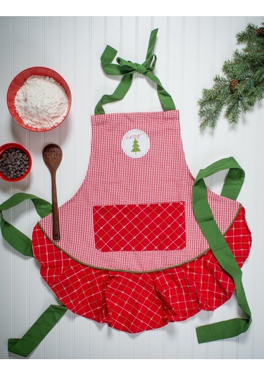 Kadınlar Noel Mutfak Önlüğü Yemek Pişirmek İçin Ayarlanabilir Yetişkin Boyutu, Neşeli Ağaç, Diğer