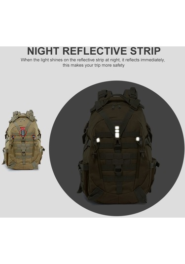 Jsm J012 25l Büyük Kapasiteli Kamuflaj Sırt Çantası Haki Haki Yeşili