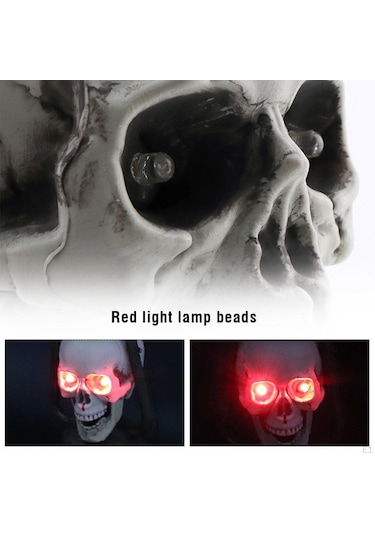 Kafatası Fener Işık Lambası Parti Dekorasyon Festivali Kaynağı Ev Prop Siyah