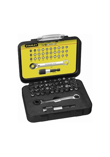 Stanley 1-13-905 Fatmax Cırcır Anahtarlı Bits Set 32'li ¼ + Manyetik Tutucu