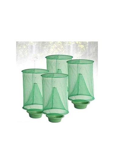 Tongxida Yeşil Demir Tel Kafes+sinek Tutucu+plastik Yemlik, 4 İçecekli, 110g