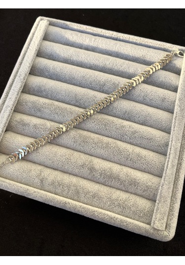 Balık Kılçığı Yassı Gümüş Renk Künye Kılçık Kararmaz Paslanmaz Unisex Bileklik