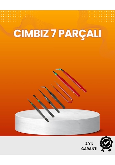 7 Li Hassas Uçlu Cımbız Seti Antistatik Esd Kaplamalı Profesyonel