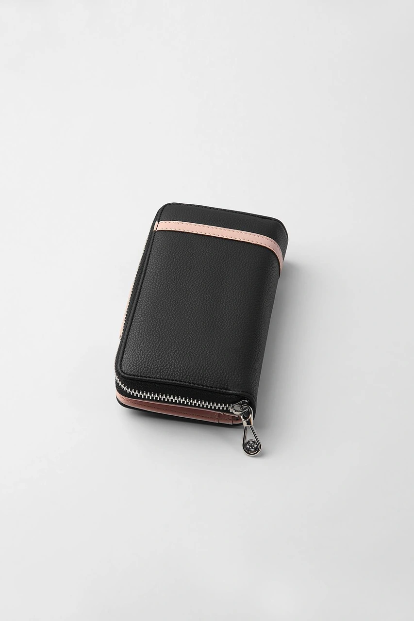 Cengiz Pakel Orta Boy Kadın Cüzdan 65295m - Siyah/pudra 65295m-siyah-pudra