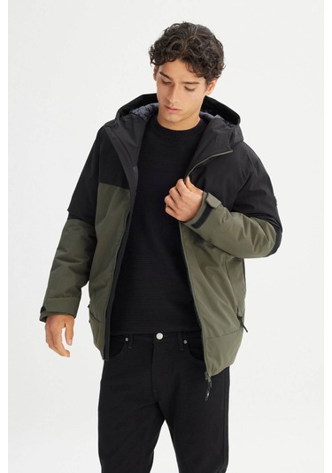 Lee Kapüşonlu Relaxed Haki Erkek Mont L2520257801 Haki