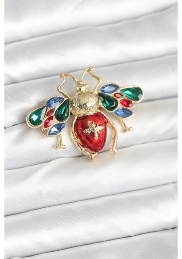 Bfs Süslü Arı Model Broş Çok Renkli