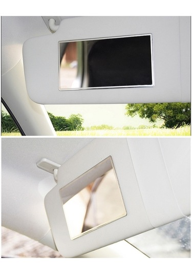 Sones Taşınabilir Araç Güneşliği Makyaj Aynası Paslanmaz Çelik Makyaj Aynası, Boyut: 110 X 65mm