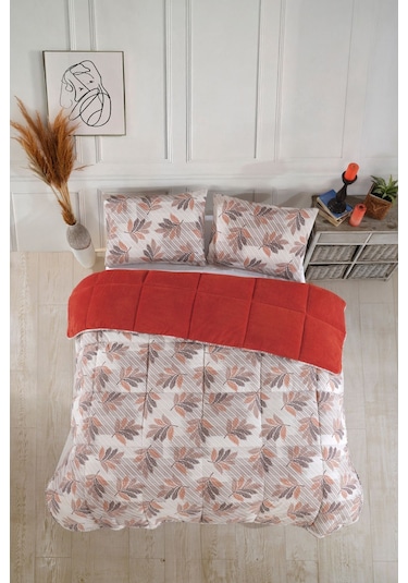 Formeya Turuncu Tek Kişilik Wellsoft Yorgan Yastık Kılıflı