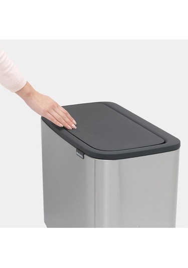 Bo Çöp Kovası Dokunmatik, Ayaklı, 36lt - Paslanmaz Çelik Paslanmaz Çelik