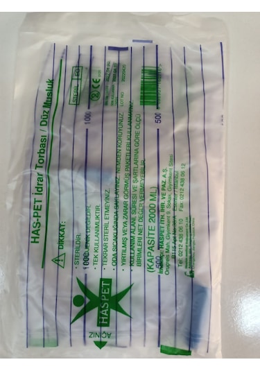 Has-Pet Düz Musluklu İdrar Torbası 30 x 2 L