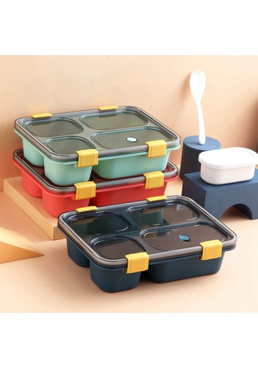 Xurunkeji Yetişkinler, Çocuklar, Mikrodalga Fırına Uygun, Çocuklar, Okul Salata Kutuları, Gıda Kapları İçin Bölmeli Taşınabilir Bento Kutusu B Yeşil