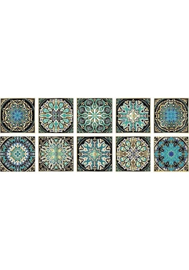 Kahverengi&kırmızı Kristal Çini Kendinden Yapışkanlı 3d Duvar Sticker Mutfak Duvar Kağıdı Oturma Odası Duvar Sticker Dğ. 56867156 Diğer