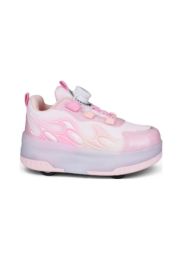 Nstil Unisex Çocuk Spor Ayakkabı Akıllı Bağcıklı Çıkarılabilen Patenli Işıklı Rahat Sneaker 030 Pembe Nstil Unisex Çocuk Spor Ayakkabı Akıllı Bağcıklı Çıkarılabilen Patenli Işıklı Rahat Sneaker 030 Pembe