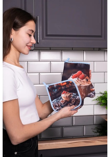 Arstex 2 Parçalı Mutfak Servo Seti 296147886 Açık Mavi