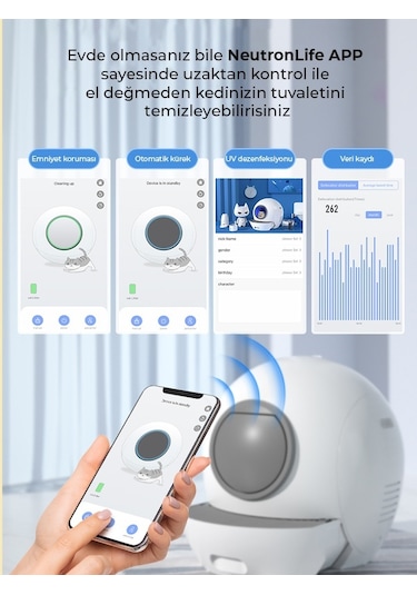 Neutron Akıllı Kedi Tuvaleti NTL-PW-06BW