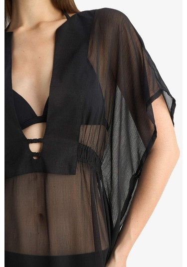 DeFacto 	Siyah Şifon Kimono-Fall in Love Z9958AZ25SMBK27