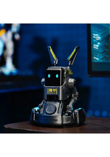 Gravastar Alpha65 Robot Figürlü 65w Hızlı Şarj Adaptörü Ve Şarj Standı, Gri