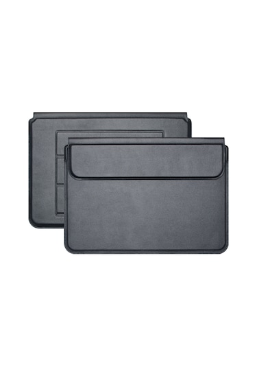 Cbtx Deri Su Geçirmez 13.3" MacBook Air Laptop Çantası Taşıma Kılıfı  Siyah