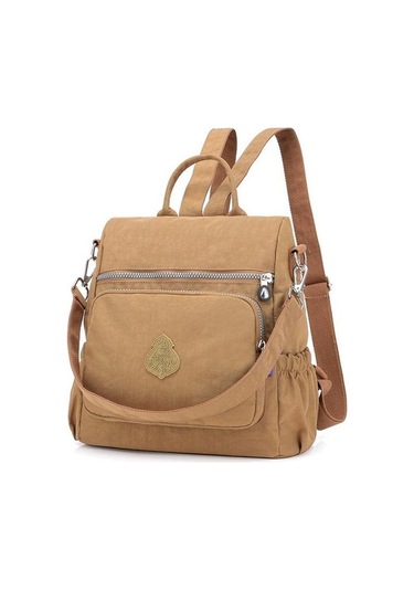 Dancemonkey Yıkamaya Dayanıklı Tek Taşınabilir Sırt Seyahat Omuz Çantası Khaki Kadın Hırsızlığa Karşı El Çantası 8661 Zv Haki