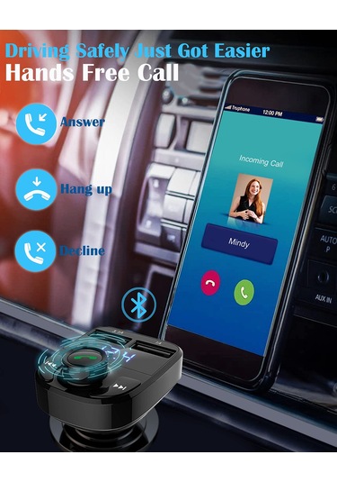 Conventions1 Bluetooth Araç Kiti Fm Transmitter & Çift Usb 1 Adet