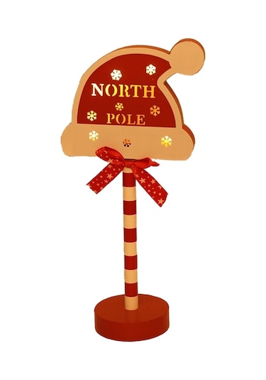 Hyt Tatil Penceresi Noel Masaüstü Atmosferi Led Sıcak Işık Noel Sokak Tabelası Stop Dekoratif Hafif Ahşap