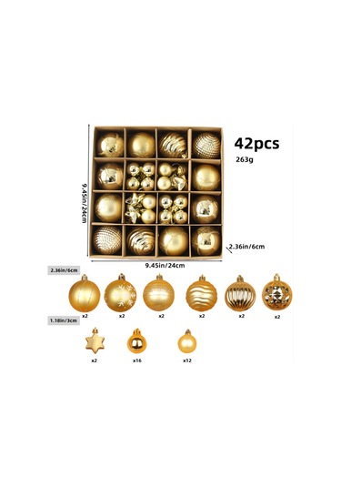 Ambition No.8 Yılbaşı Top Cazibesi, 3-6cm Set Elektroliz Top