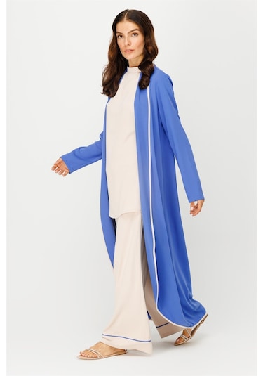 Uzun Ceketli Tunik Pantolon Takım Lavanta-lavanta Lila