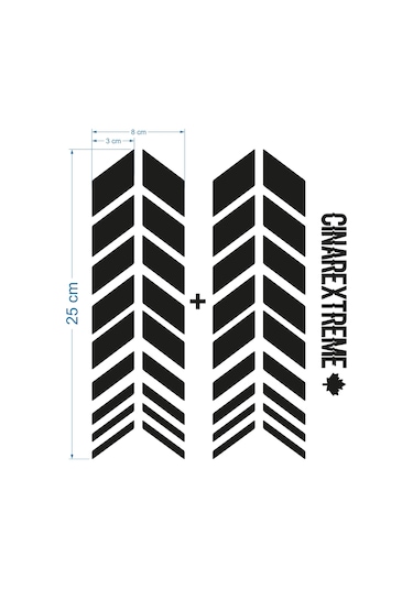 2 Adet Sport Motosiklet Çamurluk Reflektif Kırmızı Kask Sticker Çınar Extreme