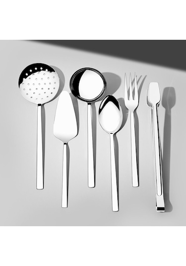 Nehir Dalyan Sade 6 Parça Paslanmaz Çelik Servis Takımı