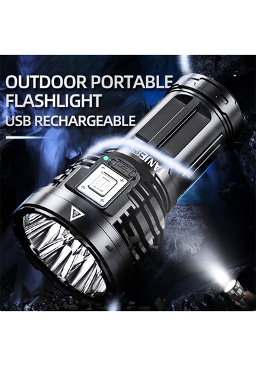 Led El Feneri Cob Yan Işık Usb Şarj Edilebilir El Feneri Açık Taşınabilir Lamba 4 Modu Kamp Yürüyüş Balıkçılık Avcılık İçin Su Geçirmez Işık Siyah