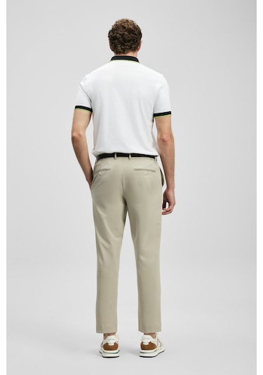 Lufian Zane Smart Erkek Polo T-shirt 111040242 Ekru