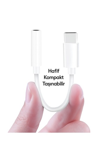 Td-c3311 Type-c Den 3.5mm E Aux Ses Adaptörü Yüksek Ses Kalitesi Müzik Arama Desteği Dayanıklı Kablo -