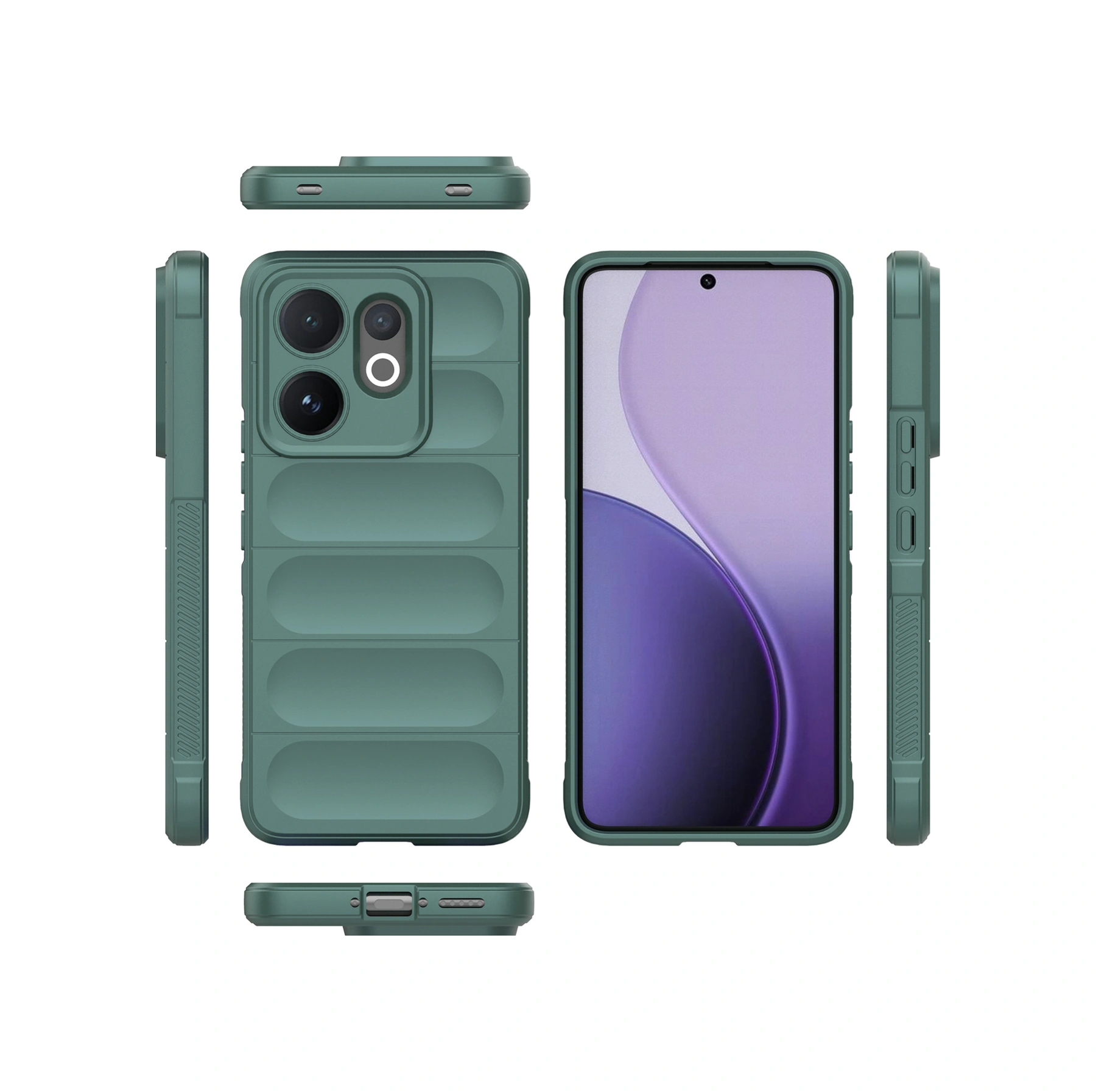 Vivo V60 5g Kılıf Düşmeye Karşı Dayanıklı Yumuşak Tpu Sağlam Telefon Arka Kapağı - Yeşil Yeşil